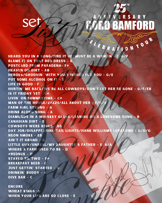 Celebration Tour Set List Print Out