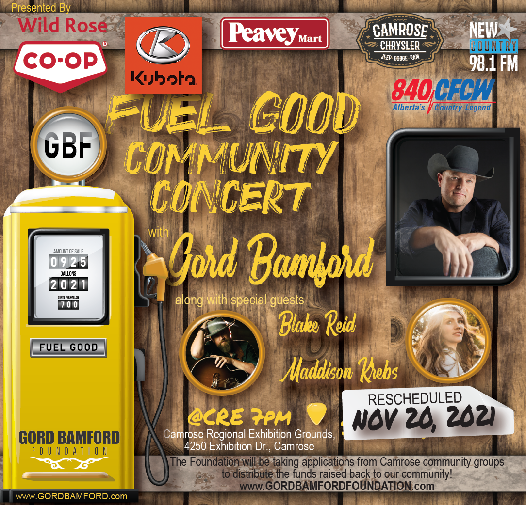 Fuel Good Community Concert Rolls Over to Nov 20, 2021