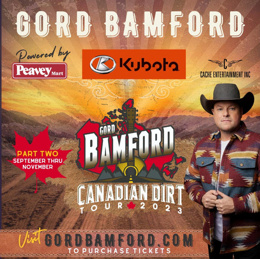 Award-Winning Canadian Country Star Gord Bamford To Perform Across Eastern Canada on Canadian Dirt Tour Part 2